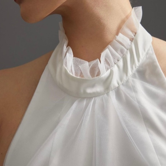 Hutch Tulle Halter Mini Dress Backless White size 6 or Small New - Picture 6 of 8